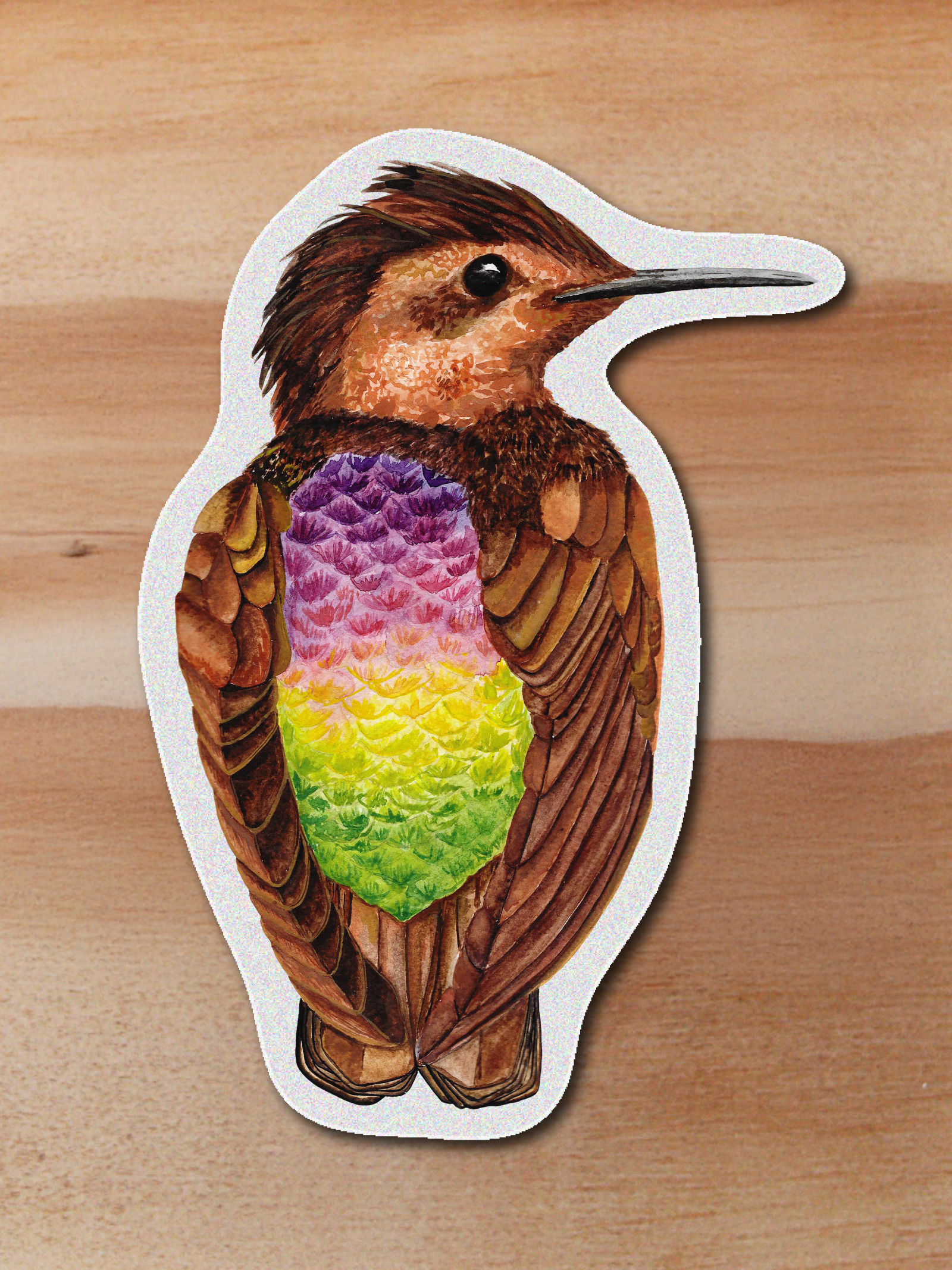 aves-19 Sticker Colibri-Aglaeactis cupripenis