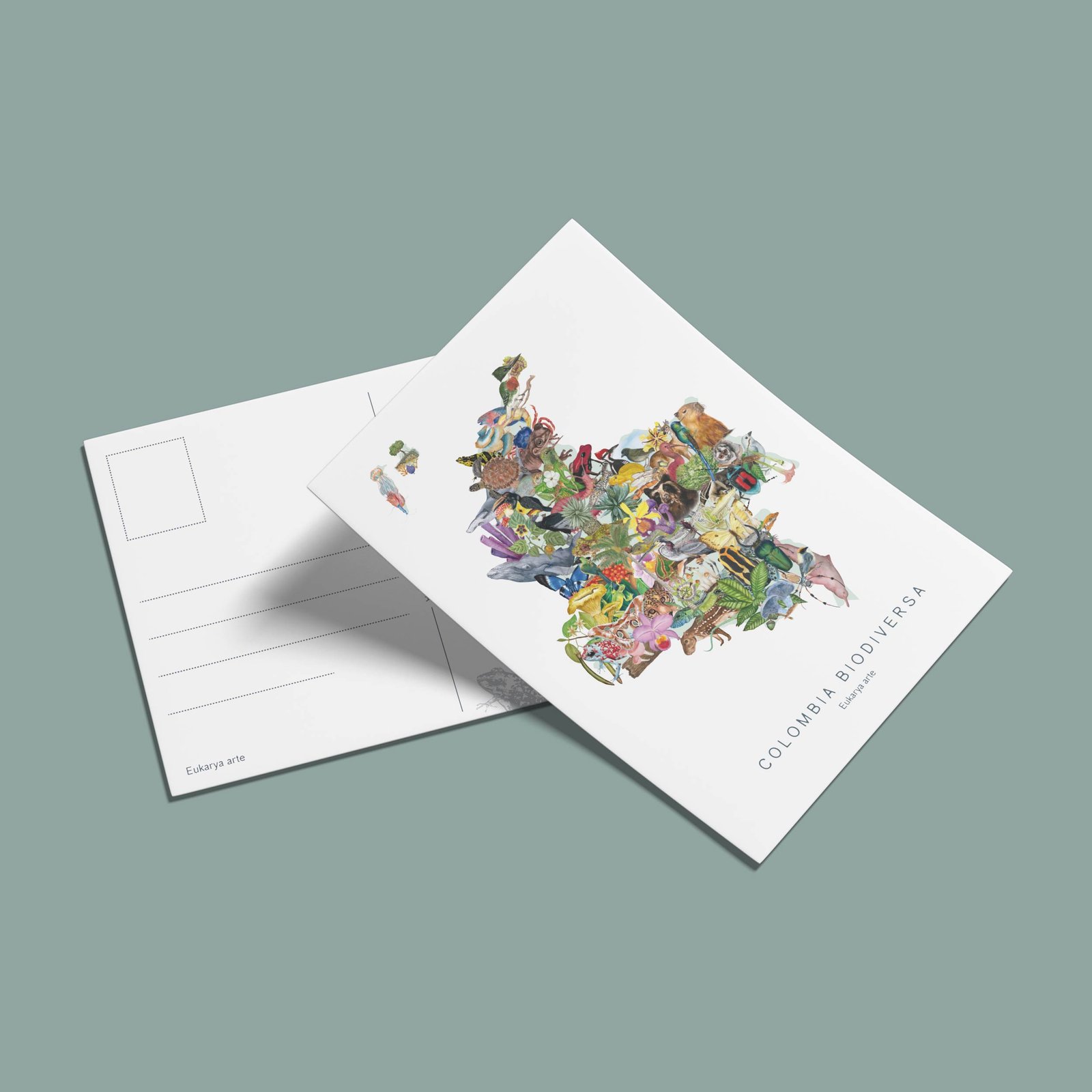 postal-60 Postal -Mapa Colombia