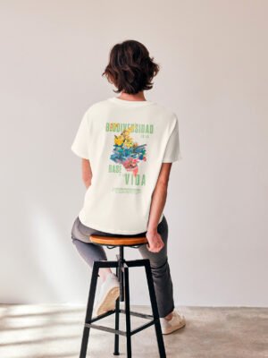 blanca espalda Camiseta Biodiversidad