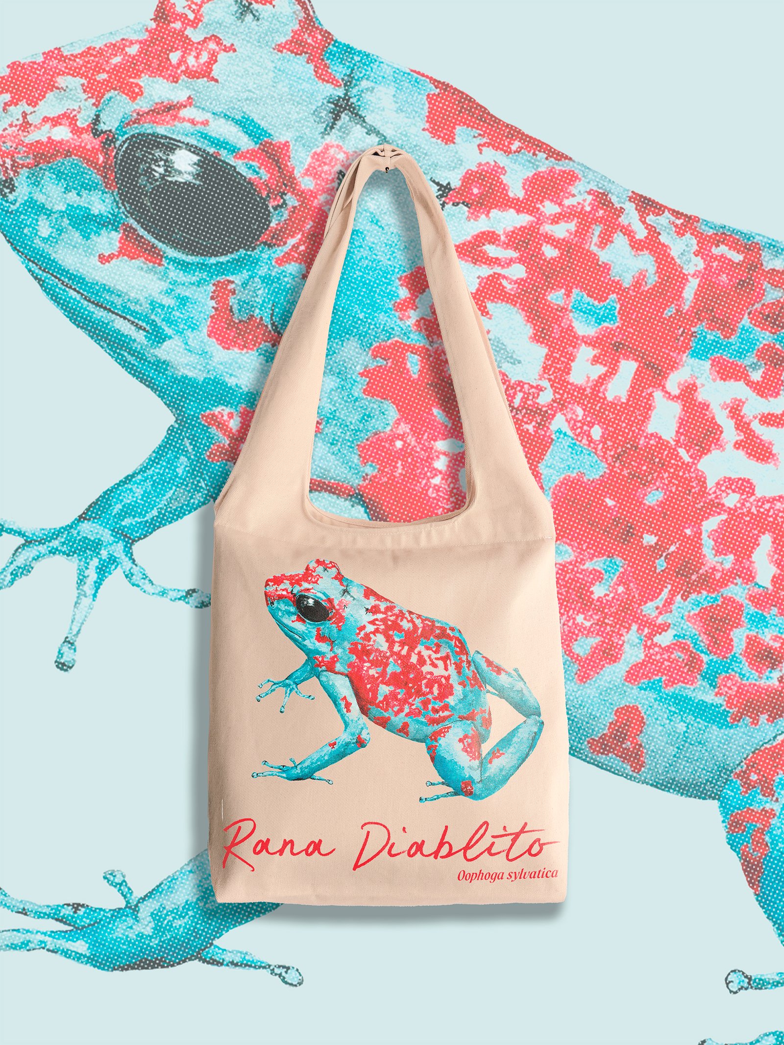 Totebag “Rana Diablito” – Oophaga sylvatica