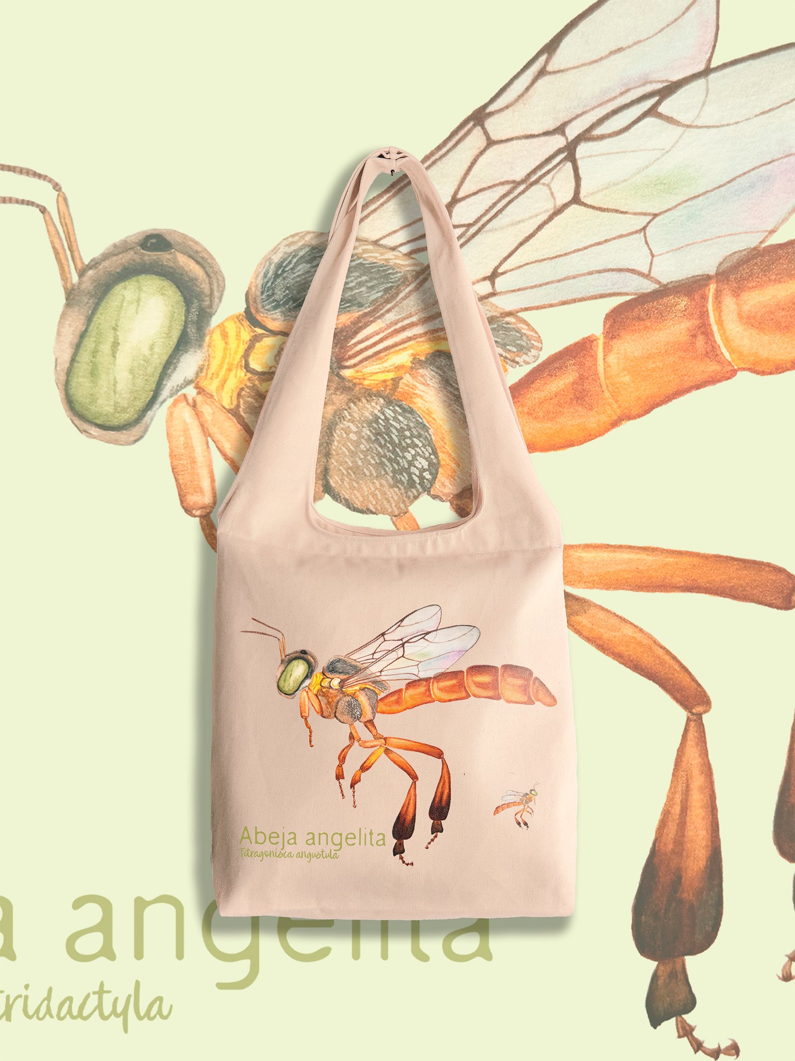 Totebag “Abeja Angelita” – Tetragonisca angustula