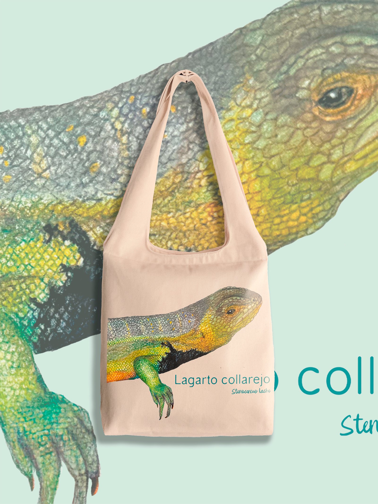 Totebag “Lagarto Collarejo” – Stenocercus lache