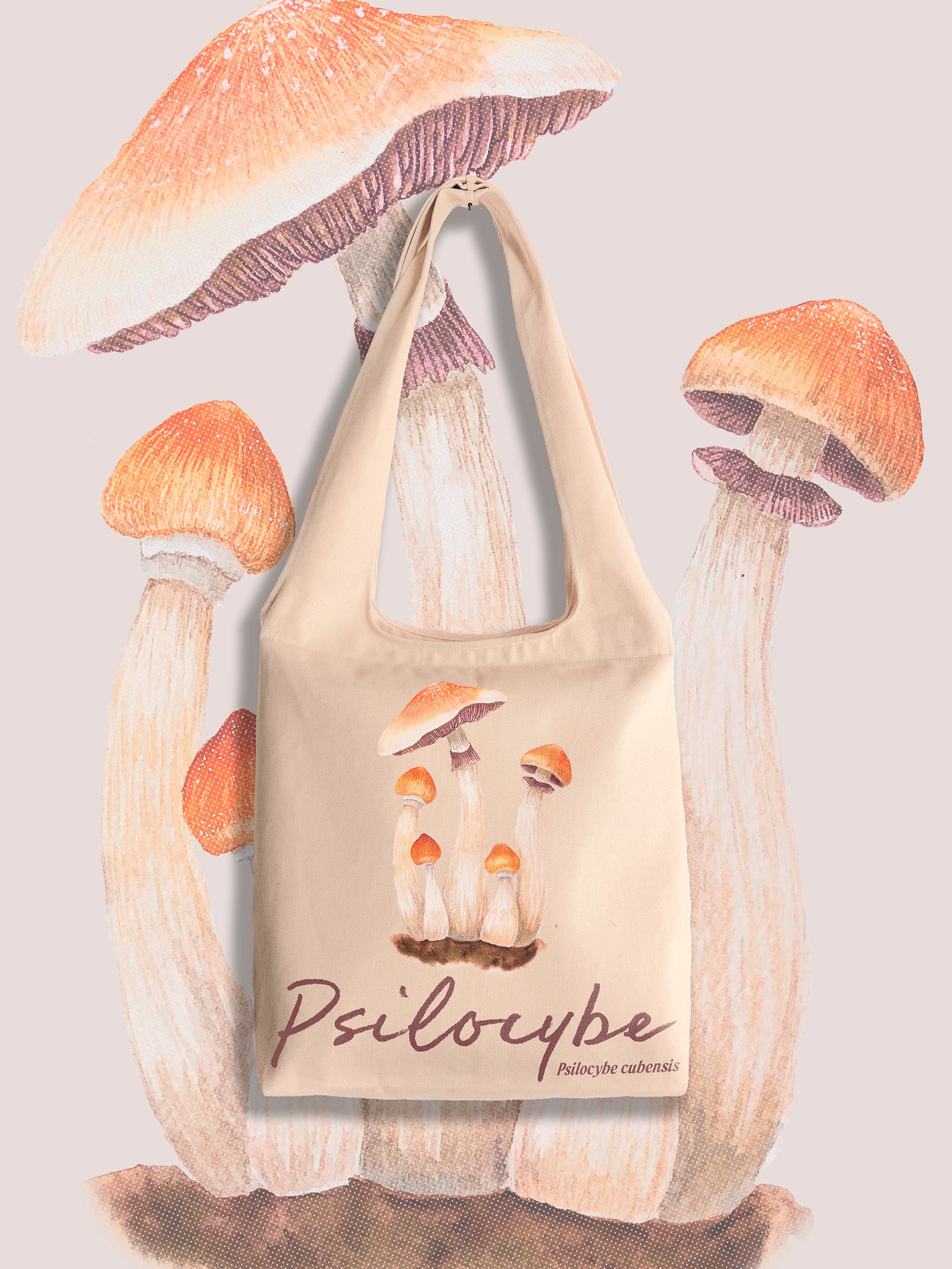 Totebag “Hongo” – Psilocybe cubensis